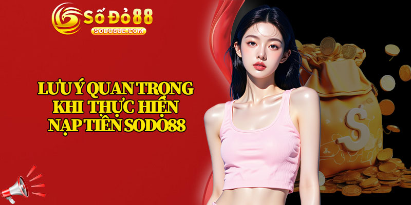 Lưu Ý Quan Trọng Khi Thực Hiện Nạp Tiền Sodo88